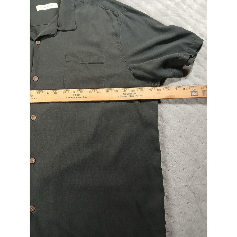 Tommy Bahama Mens XXXL Black 100% Silk Short Sleeve Camp Shirt - Picture 4 of 8